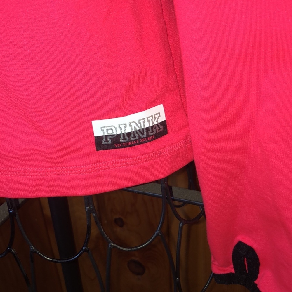 Pink Victoria’s Secret zip up hot pink sweatshirt size XS ACTIVE WEAR ultimate - Picture 3 of 5